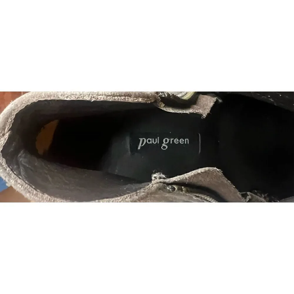 Paul Green Malibu Sliced Zip Bootie in Earth Artic Metallic NWT Size 5 1/2 or US